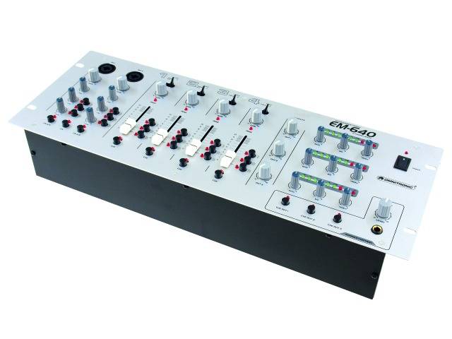 Omnitronic EM-640 DJ Mixer 19 Zoll Einbau