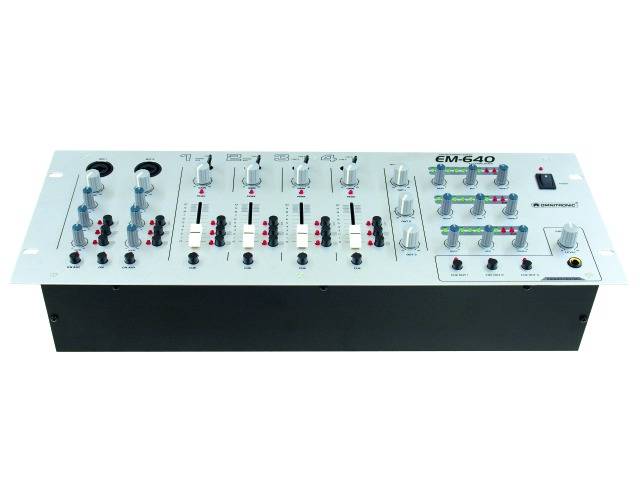 Omnitronic EM-640 DJ Mixer 19 Zoll Einbau