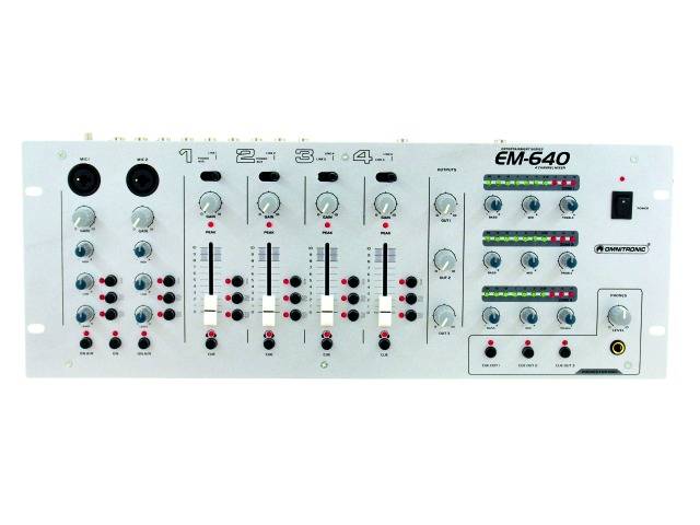 Omnitronic EM-640 DJ Mixer 19 Zoll Einbau