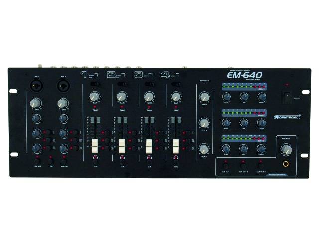 Omnitronic EM-640B DJ Mixer 19 Zoll Einbau