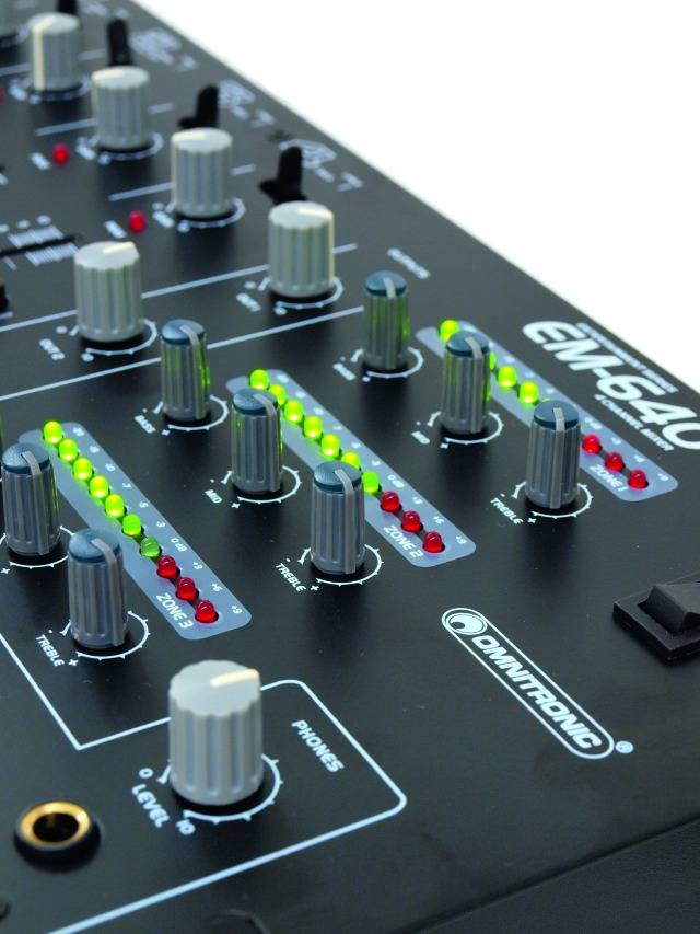 Omnitronic EM-640B DJ Mixer 19 Zoll Einbau