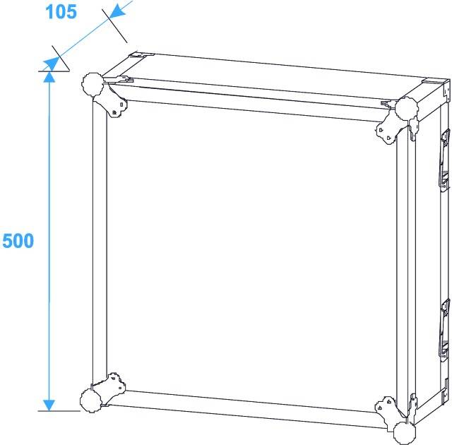 Roadinger PR-2 19 Zoll Rack 10 HE Holz inkl. Griff