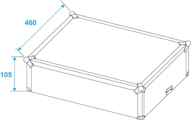 Roadinger MCB-19 Case (L x B x H) 270 x 580 x 500mm
