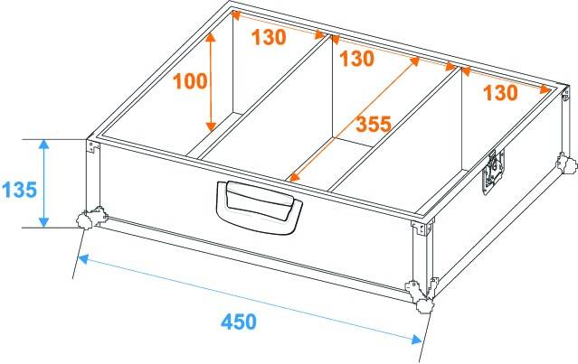 Roadinger Case Case (L x B x H) 240 x 470 x 440mm