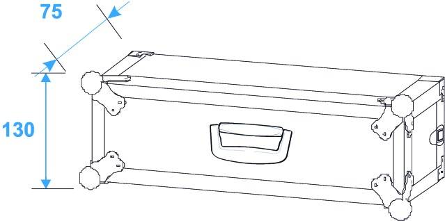 Roadinger CO DD 19 Zoll Rack 2 HE Holz inkl. Griff