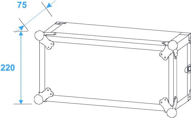 Roadinger CO DD 19 Zoll Rack 4 HE Holz inkl. Griff