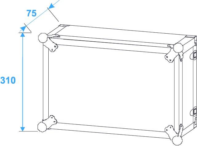Roadinger CO DD 19 Zoll Rack 6 HE Holz inkl. Griff