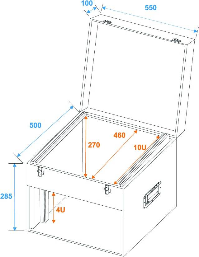 Roadinger Kombi Case Case (L x B x H) 520 x 570 x 425 mm