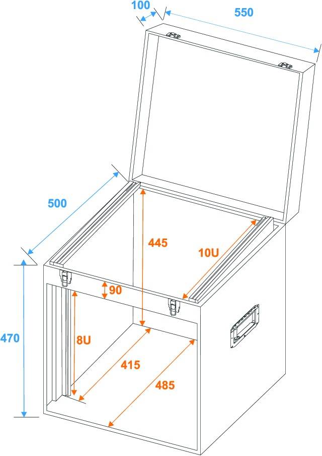 Roadinger Kombi Case Case (L x B x H) 530 x 570 x 590mm