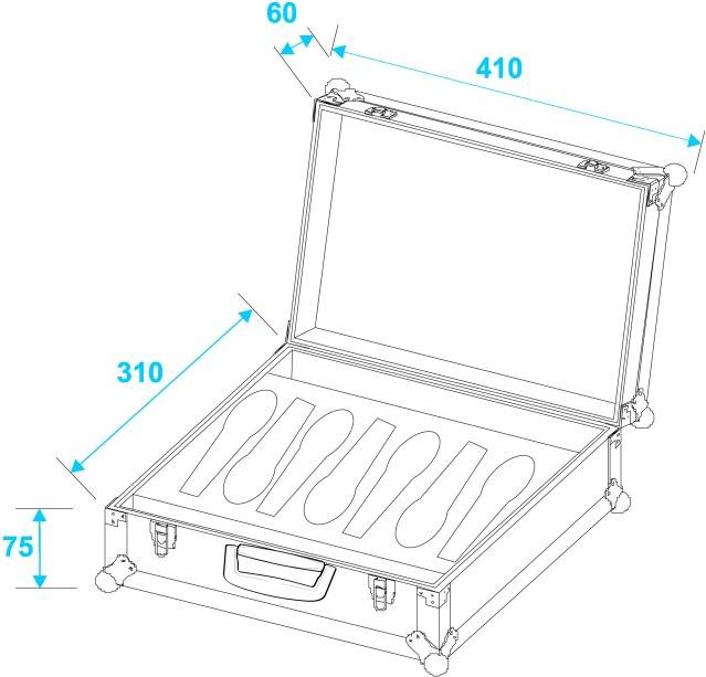Roadinger 30109900 Mikrofoncase (L x B x H) 140 x 420 x 330mm