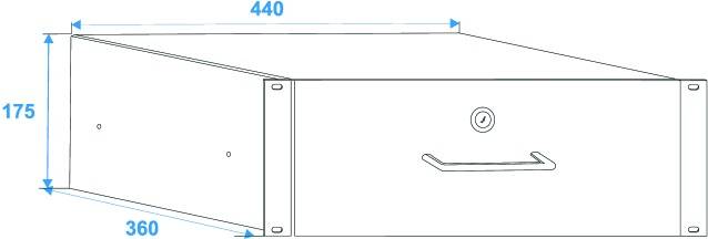 Omnitronic 30100954 19 Zoll Rackschublade 4 HE Aluminium