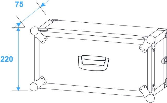 Roadinger CO DD 19 Zoll Rack 4 HE Holz inkl. Griff
