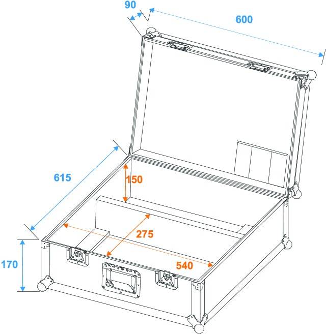 Roadinger für 2x TS-150/TS-7/TS-255 31000610 Case (L x B x H) 610 x 680 x 310 mm
