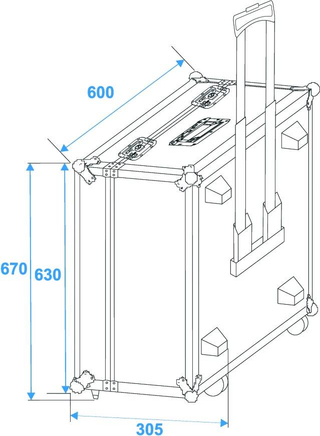 Roadinger für 2x TS-150/TS-7/TS-255 31000610 Case (L x B x H) 610 x 680 x 310 mm