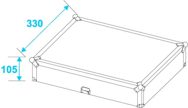 Roadinger MCR-10 Case (L x B x H) 440 x 330 x 220mm