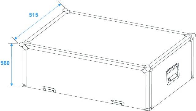 Roadinger Roadinger Flightcase PAS-215 Case (L x B x H) 510 x 960 x 920 mm
