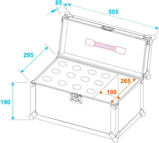 Roadinger 30109895 Mikrofoncase (L x B x H) 325 x 510 x 310mm