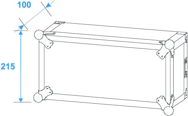 Roadinger PR-2ST 19 Zoll Rack 4 HE Holz inkl. Griff