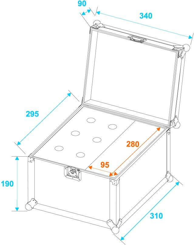 Roadinger 30109891 Mikrofoncase (L x B x H) 310 x 350 x 310mm