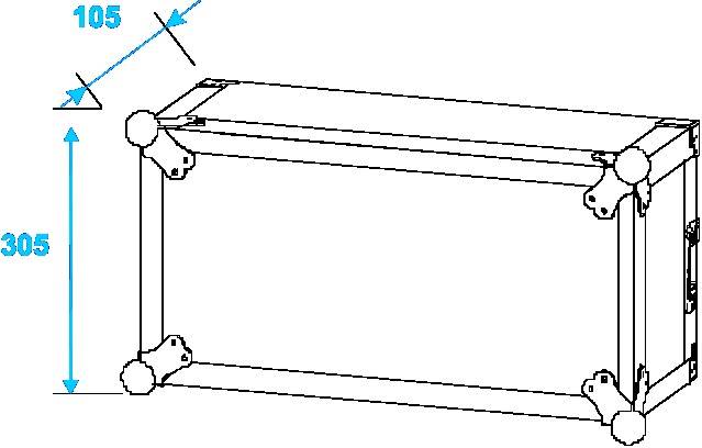 Shock-Proof 19 Zoll Rack 4 HE Holz inkl. Griff