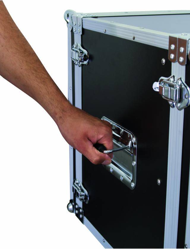 Roadinger CO DD 19 Zoll Rack 10 HE Holz inkl. Griff