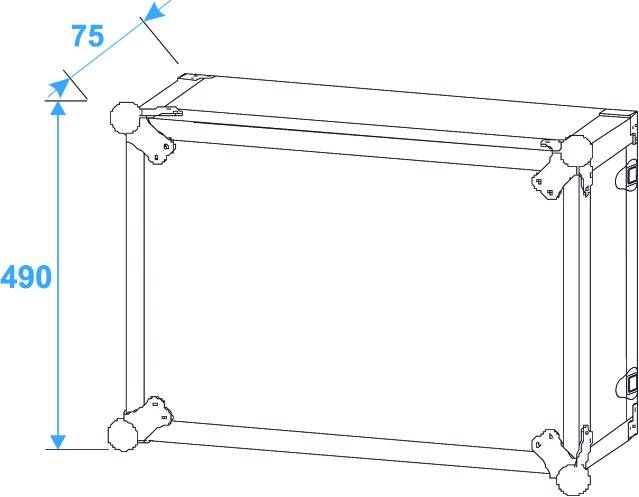 Roadinger CO DD 19 Zoll Rack 10 HE Holz inkl. Griff