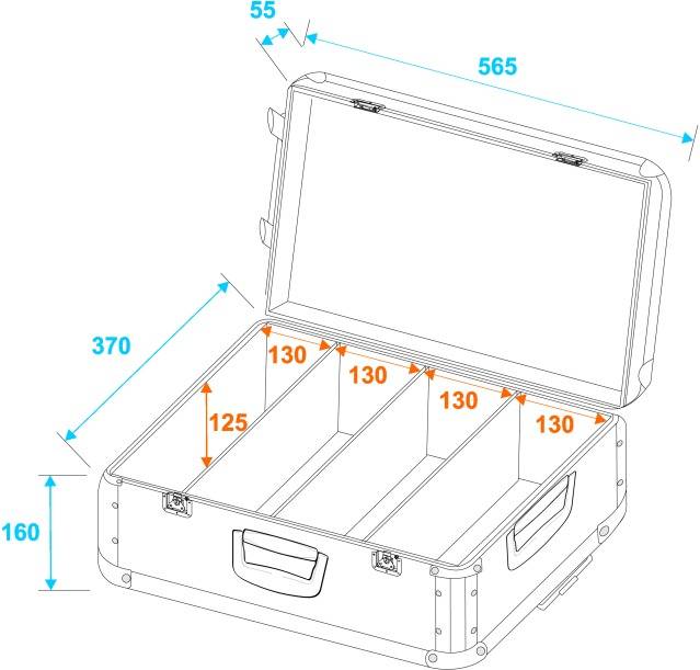 Roadinger CD-Case CD-Case (L x B x H) 230 x 650 x 420mm