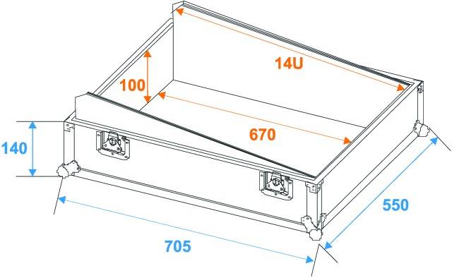 Roadinger Roadinger MCB-19 Case (L x B x H) 250 x 570 x 730 mm