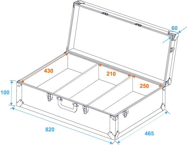 Roadinger DIGI M-10 DJ-Mixer Case (L x B x H) 165 x 860 x 505mm