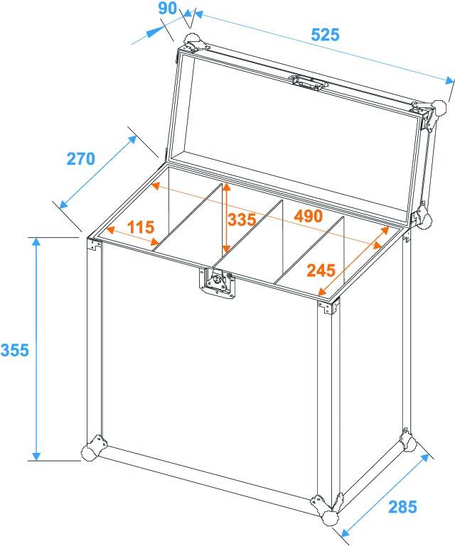 Roadinger SLS Case (L x B x H) 290 x 450 x 450mm