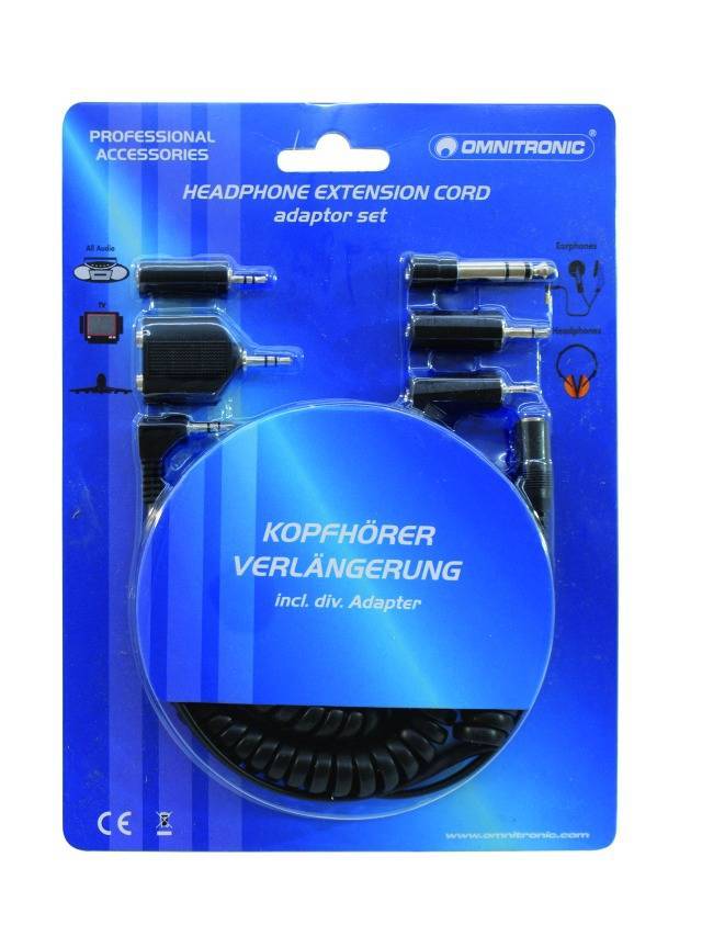 Omnitronic 14006504 Klinken Adapterkabel [1x Klinkenstecker 2.5 mm, Klinkenstecker 3.5 mm, Klinkenstecker 6.35mm - 1x