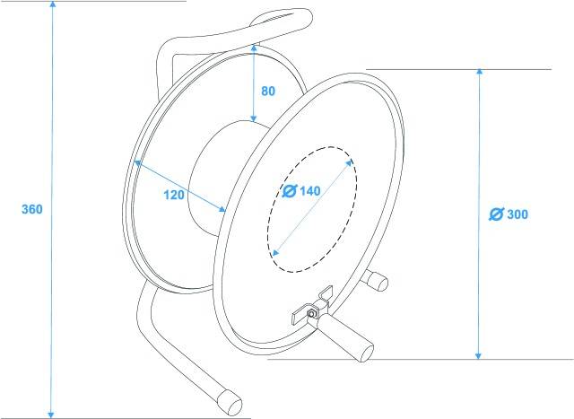 Schill HT300.SO A=300/C=125 Kabeltrommel Orange