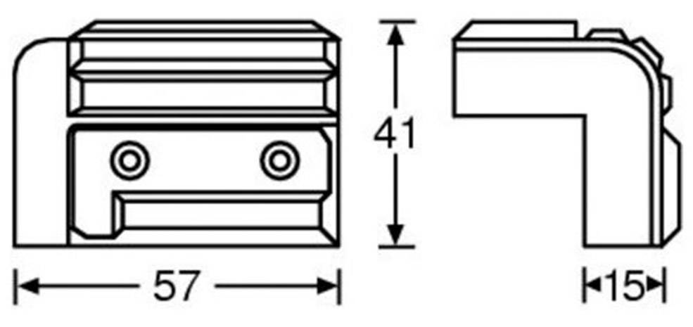 Adam Hall 4072 Lautsprecher-Ecke (L x B) 56mm x 36mm Kunststoff