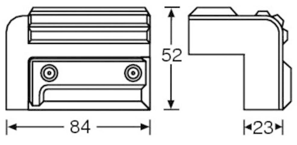Adam Hall B005CN7ZLC Lautsprecher-Ecke (L x B) 83mm x 52mm Kunststoff