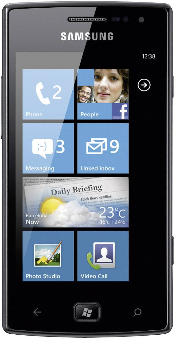 Samsung Omnia W ( () Display, Kamera, Windows® Phone 7.5, )
