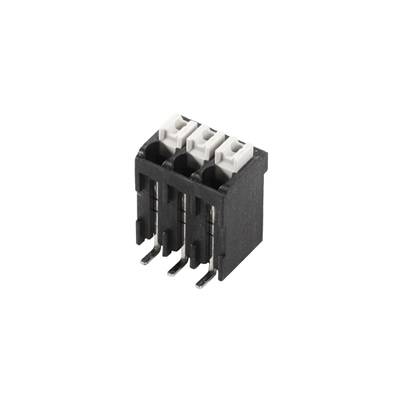 Schwarzer 3-poliger Steckverbinder mit weißen Klemmen, geeignet für elektronische Schaltungen und Verbindungen in Geräten.