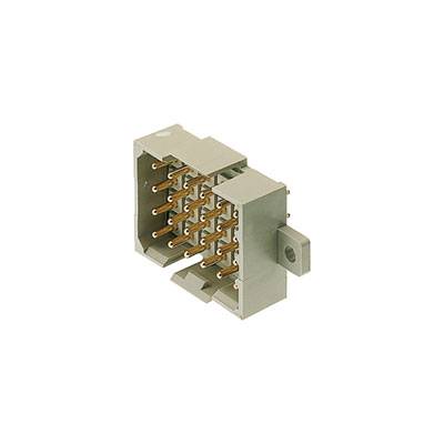 A multi-pole electrical connector with gold-plated pins, suitable for industrial use in control systems.