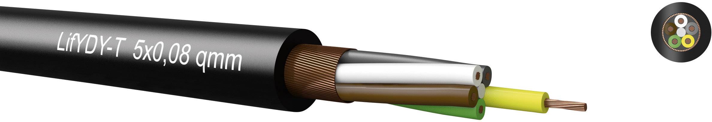 Kabeltronik LifYDY Steuerleitung 8 x 0.08mm² Schwarz 350800800-1 Meterware