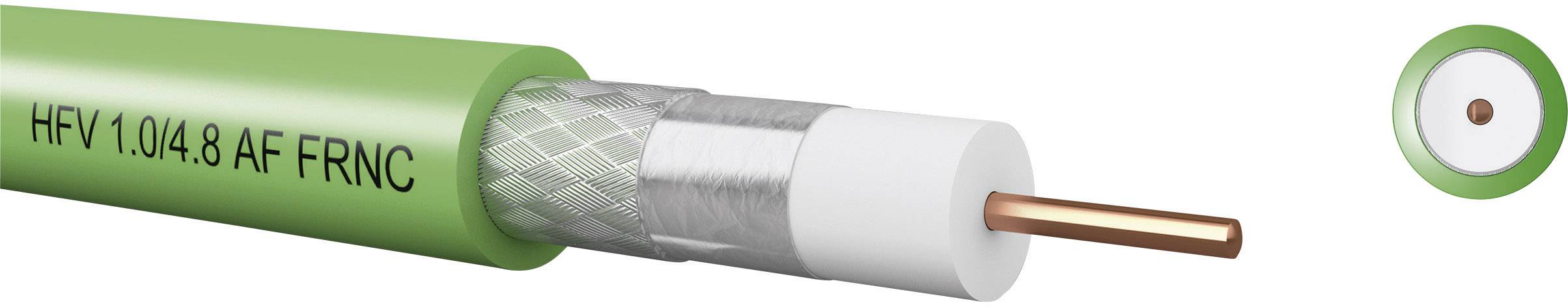 Kabeltronik 7406028S0-1 Koaxialkabel Außen-Durchmesser: 4.50 mm 75 Ω Grün Meterware