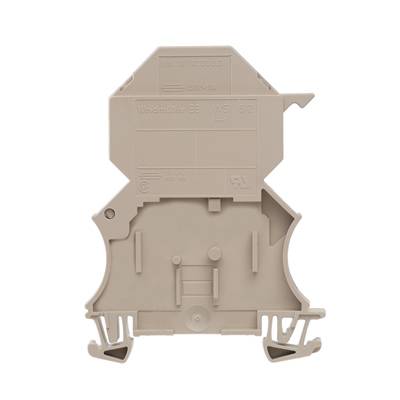 Gehäuse einer elektrischen Komponente mit Modellnummeraufdruck. Rechteckige Form mit Öffnungen und Befestigungspunkten.