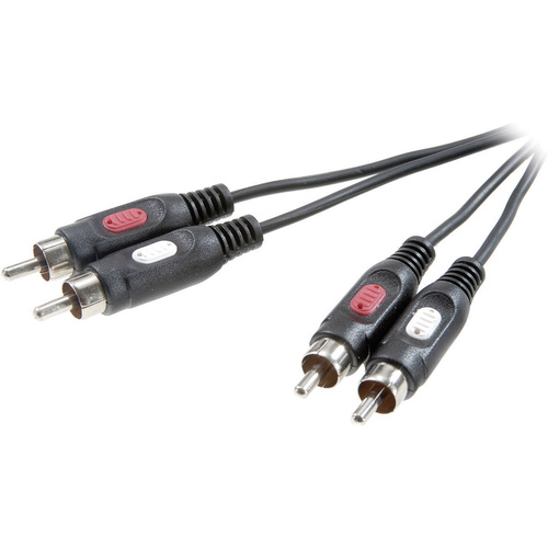 SpeaKa Professional Cinch Audio Anschlusskabel [2x Cinch-Stecker - 2x Cinch-Stecker] 0.50 m Schwarz