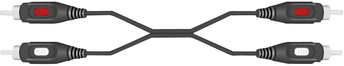 SpeaKa Professional SP-7869760 Cinch Audio Anschlusskabel [2x Cinch-Stecker - 2x Cinch-Stecker] 0.50 m Schwarz