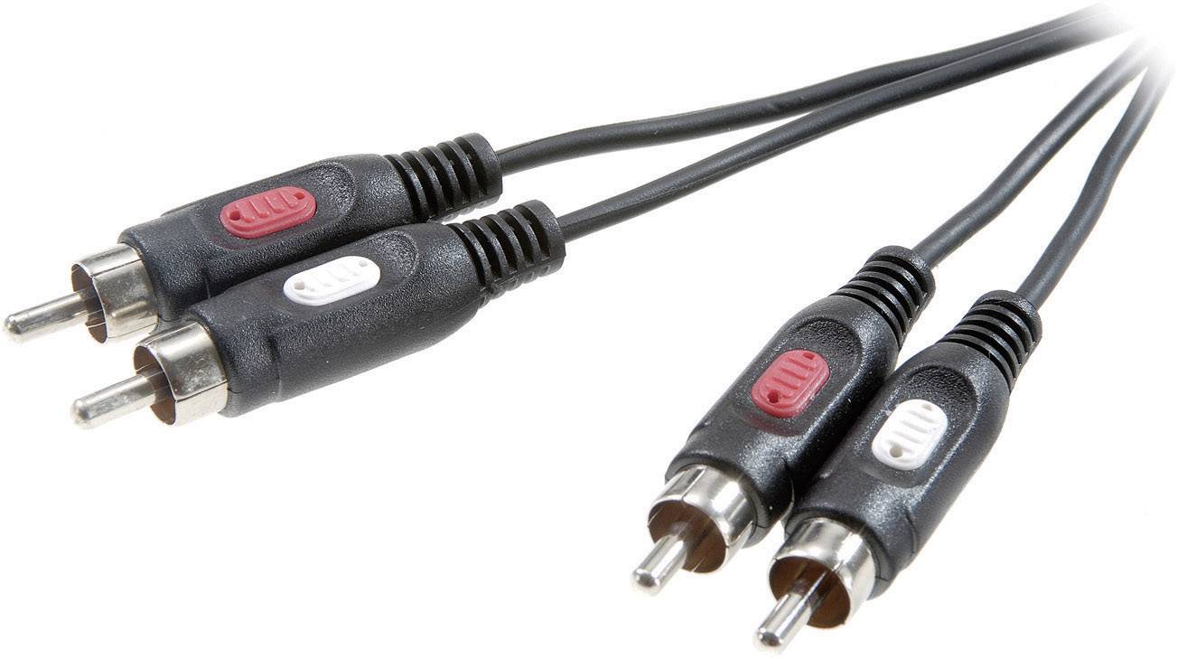 SpeaKa Professional SP-7869764 Cinch Audio Anschlusskabel [2x Cinch-Stecker - 2x Cinch-Stecker] 1.50m Schwarz