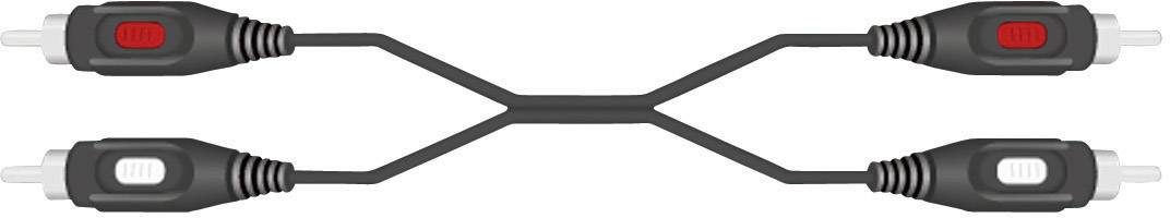 SpeaKa Professional SP-7869764 Cinch Audio Anschlusskabel [2x Cinch-Stecker - 2x Cinch-Stecker] 1.50m Schwarz