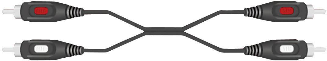 SpeaKa Professional SP-7869768 Cinch Audio Anschlusskabel [2x Cinch-Stecker - 2x Cinch-Stecker] 2.50m Schwarz