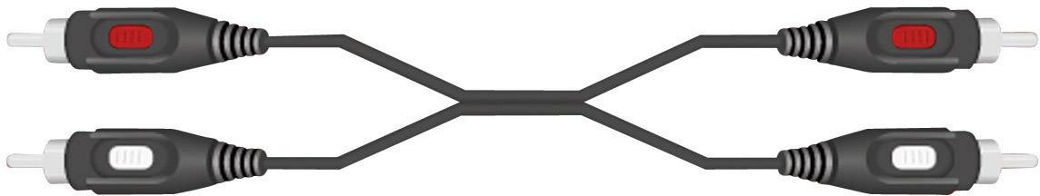 SpeaKa Professional SP-7870196 Cinch Audio Anschlusskabel [2x Cinch-Stecker - 2x Cinch-Stecker] 5.00m Schwarz