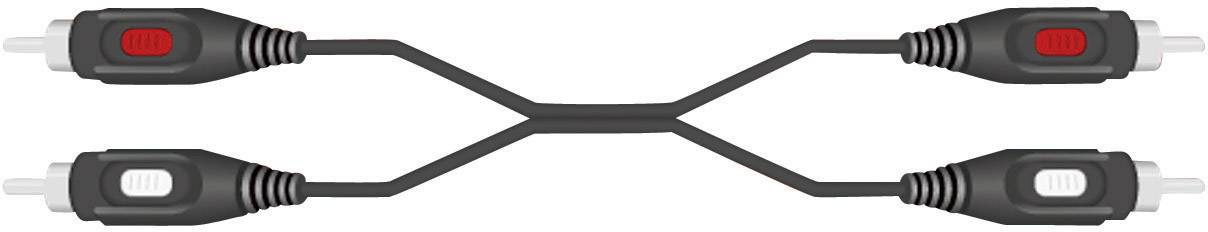 SpeaKa Professional SP-1300132 Cinch Audio Anschlusskabel [2x Cinch-Stecker - 2x Cinch-Stecker] 15.00 m Schwarz