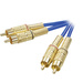 SpeaKa Professional Cinch Audio Anschlusskabel [2x Cinch-Stecker - 2x Cinch-Stecker] 2.50m Blau vergoldete Steckkontakte