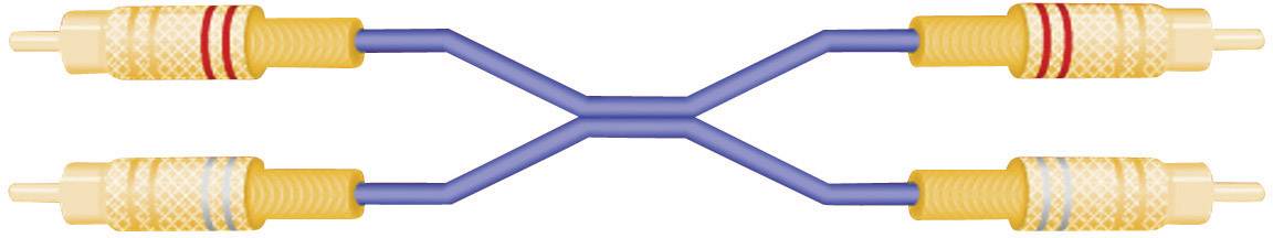 SpeaKa Professional Cinch Audio Anschlusskabel [2x Cinch-Stecker - 2x Cinch-Stecker] 2.50m Blau vergoldete Steckkontakte