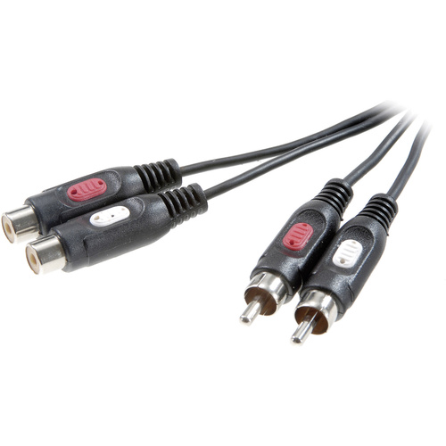 SpeaKa Professional SP-1300164 Cinch Audio Verlängerungskabel [2x Cinch-Stecker - 2x Cinch-Buchse]